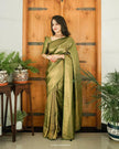 Soft Banarasi Silk Golden Zari Weaving Saree