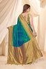 Green Soft Silk Floral Border Contrast Zari Woven Saree