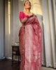 Attractive Peach Soft Silk Saree