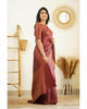 Scrumptious Wine Soft Silk Saree