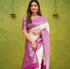 Serendipity White Soft Silk Saree