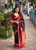 Prodigal Navy Blue Soft Silk Saree