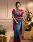 Desiring Firozi Soft Banarasi Silk Saree