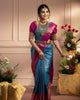 Desiring Firozi Soft Banarasi Silk Saree