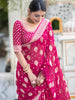 Pink Banarasi Soft Silk Saree