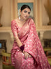 Hira Peach Banarasi Silk Saree