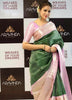 Green & Baby Pink Soft Banarasi Silk Saree
