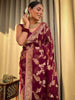 Laita Red Banarasi Silk Saree