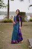 Blue Soft Lichi Silk Jacquard Work Saree