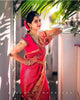 Bright Pink Soft Lichi Silk Saree