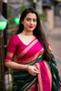 Whimsical Dark Green Soft Silk Saree