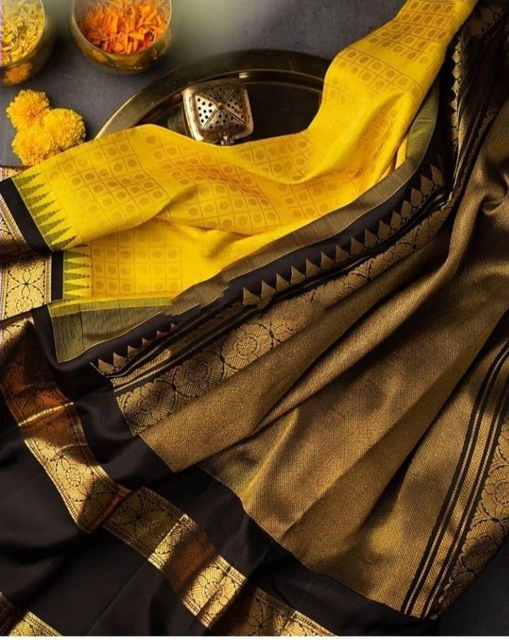 Beautiful Art Silk Jacquard Border Saree