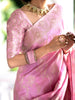 Hema Onion Pink Banarasi Silk Saree WIth Fabulouse Blouse Piece