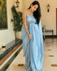 Ladies Sky Blue Color Soft Lichi Silk Saree