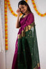 Attractive Green Cotton Silk Saree