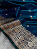 Royal Blue Banarasi Silk Saree with Golden Zari Buttas & Rich Paisley Border
