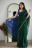 Stuti Green-blue Cotton Silk Saree