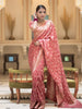 Hira Peach Banarasi Silk Saree