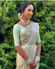 Vedhika Pista Soft Silk Saree