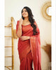Gratifying Red Soft Silk Saree
