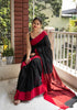 Beautiful Black Cotton Silk Saree