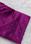 Rani Pink Banarasi Silk Saree with Gold Zari Butti & Floral Border | Elegant Festive & Wedding Wear