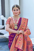 Latest Purple Meenakari Paithani Silk Zari Woven Saree