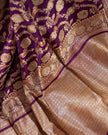 Violet Luxurious Soft Banarasi Silk Saree