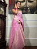 Baby Pink Banarasi Silk Saree