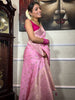 Baby Pink Banarasi Silk Saree