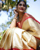 Liniment White Banarasi Silk Saree