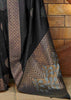 Cavernous Black Banarasi Silk Saree