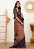 Florid Wine Banarasi Silk Saree