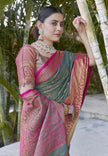 Grey Colour Kanchipuram Tissue Silk Saree