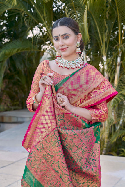 Green Colour Kanchipuram Tissue Silk Saree