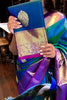 Lovely Blue Soft Silk Saree With Deserving Blouse Piece