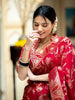 Bucolic Red Soft Silk Saree
