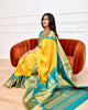 Superior Yellow Banarasi Silk Saree