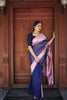 Cobalt Blue Banarasi Silk Saree