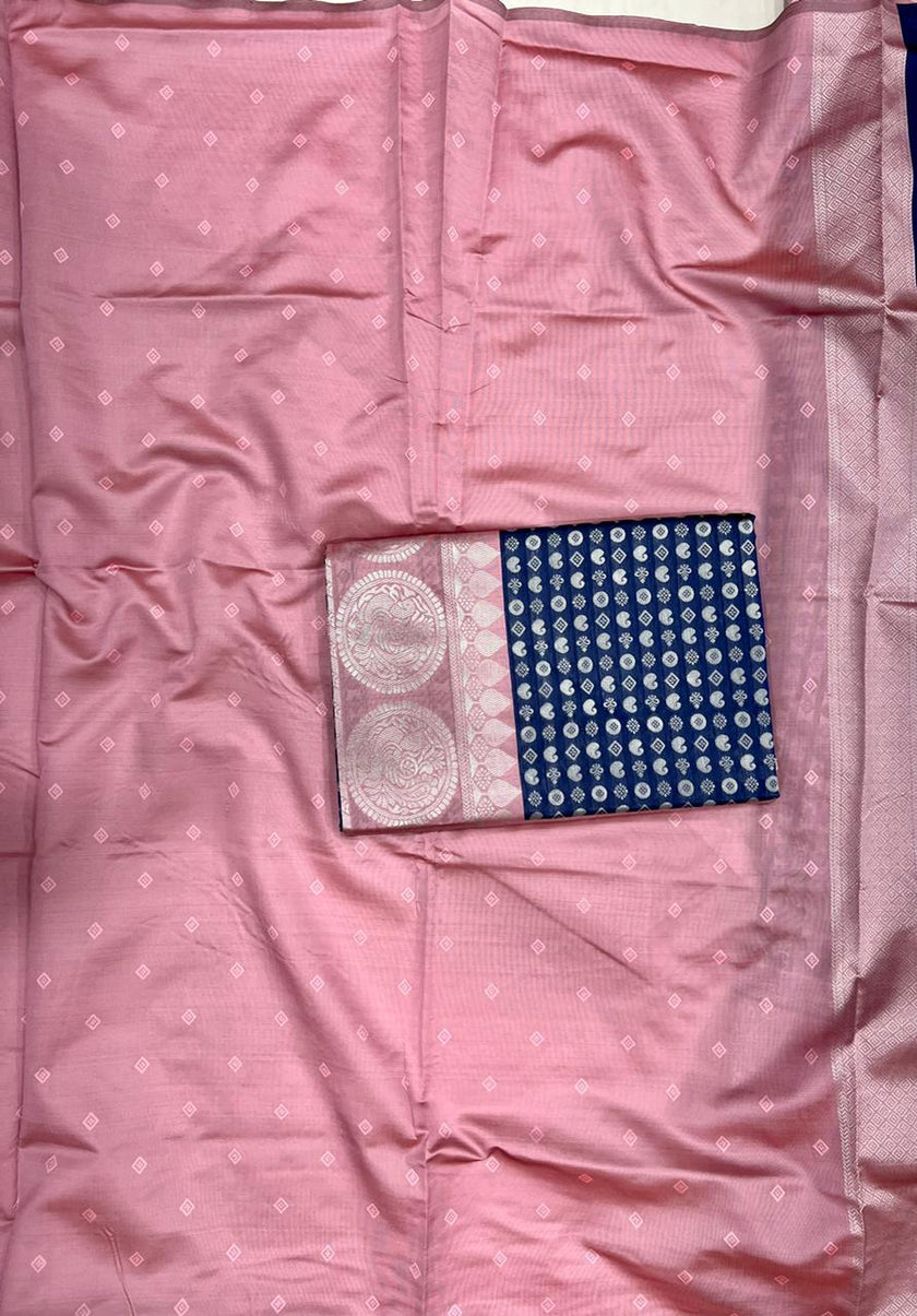 Cobalt Blue Banarasi Silk Saree