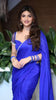 Royal Blue Georgette Saree with Sequin Border