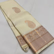 Ivory Kanjivaram Saree with Rose Gold Zari Motifs