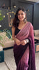 Dual-Tone Mauve to Plum Satin Saree – Soft Flow & Modern Drape