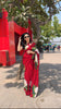 Ruby Bloom Georgette Saree with Bold Floral Print