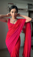 Rosara Pink Pure Georgette Saree