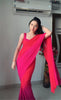 Rosara Pink Pure Georgette Saree