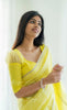 Maithili Yellow Sheer Organza Saree