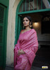 Rose Pink Handloom Tissue Silk Saree