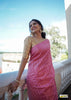 Rose Pink Handloom Tissue Silk Saree