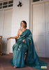 Rose Rama Handloom Tissue Silk Saree